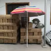 1-meter polyester filament floral pattern striped beach umbrella, customizable advertising, factory direct sales Item Picture